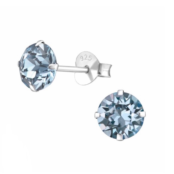 925 Sterling Silver Swarovski Crystal Earrings - Picture 2 of 8